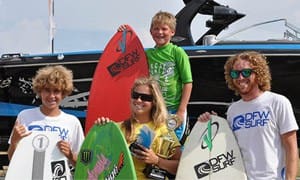 Team DFW Surfers Parker Payne, Perry Morrison, Ashley Kidd and Danny Braught at the Tige Boats US Open of Wake Surfing