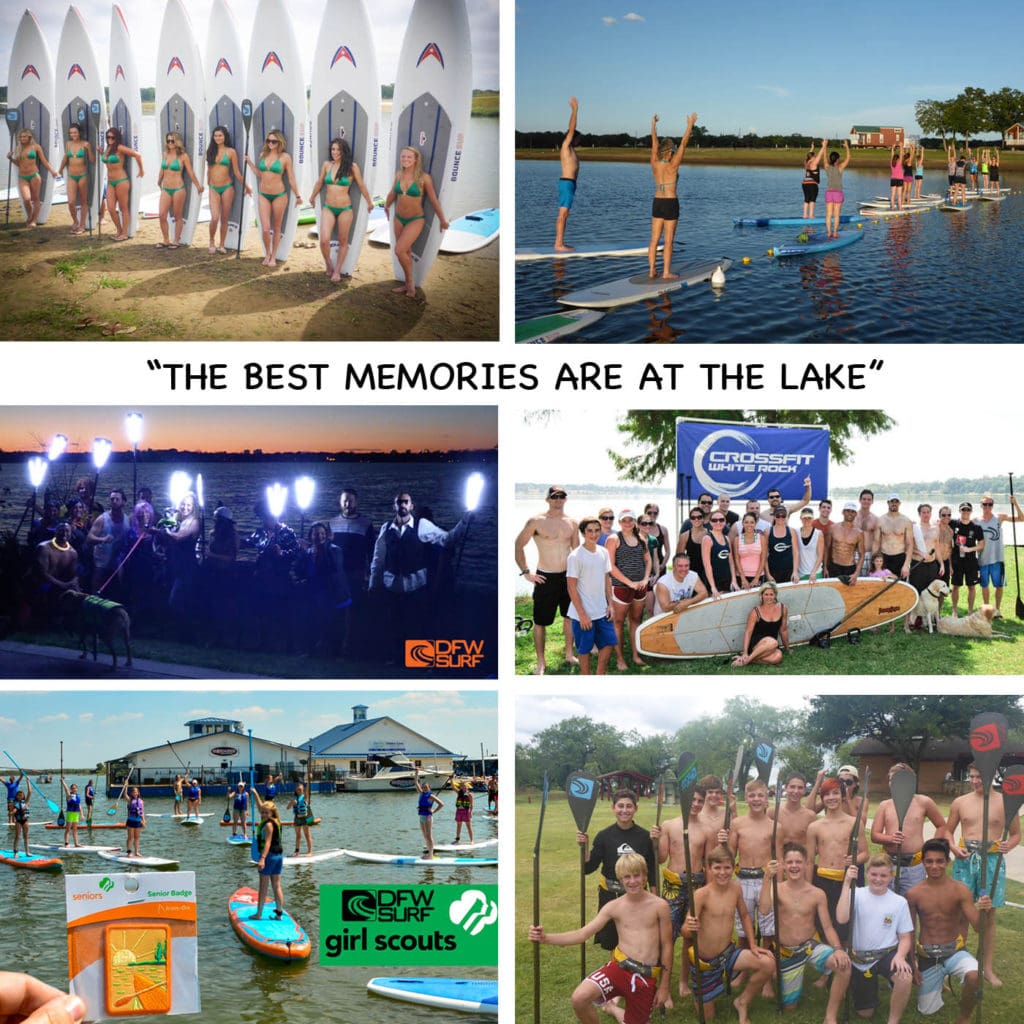 Corporate or team building events at the lake with DFW Surf available in Arlington, Grapevine, Frisco and Little Elm