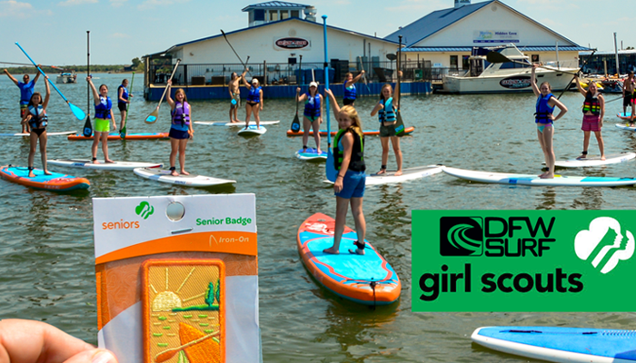 Girl-Scout-Paddleboard-Badge-at-DFW-Surf-Frisco