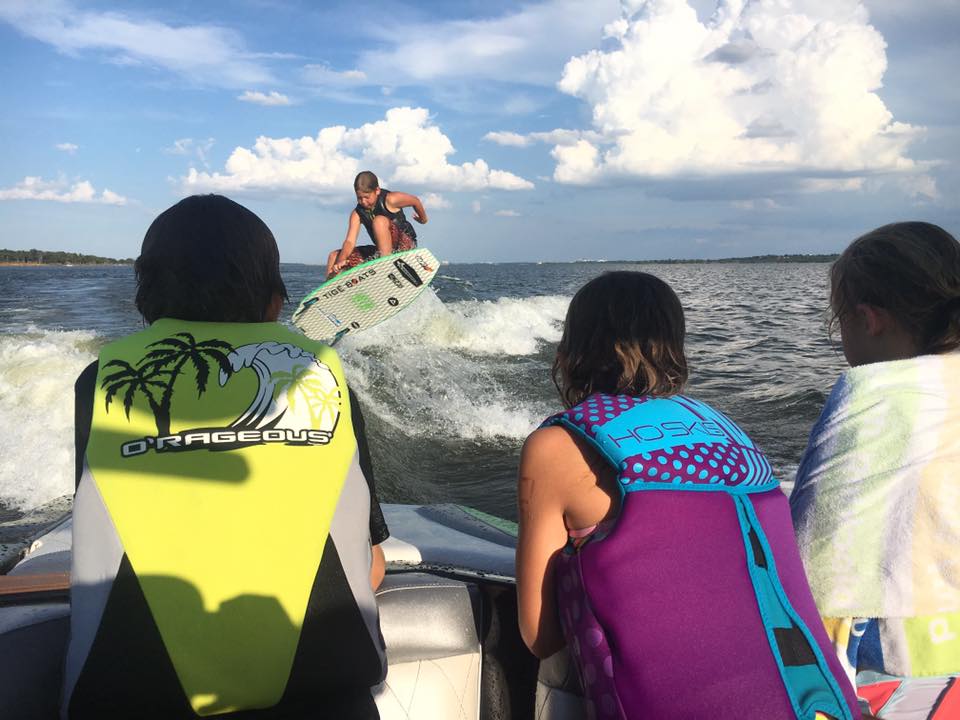 Perry Morrison wakesurfs every Tuesday and kids surf free on Lake Grapevine