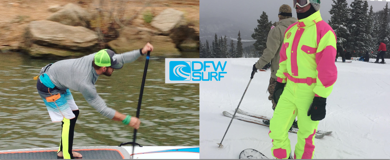 Off-Season paddle boarding tips picture of Rich Stewart and Dallas Socialite Austin McDaniel