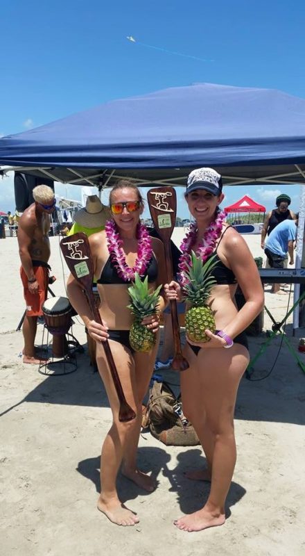 Andra Dunn and Kristen McGregory Galveston Island Paddle 2015
