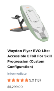 Waydoo E-Foils for Sale at DFW SURF Evo Flyer Lite
